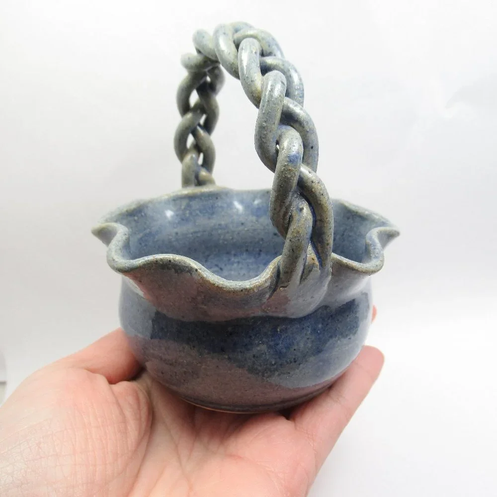 Braided Handle Ragsdale Pottery Basket